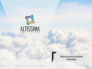 ALTISSIMA GROUP_EXEMPLES DE MENUS PERSONNALISES