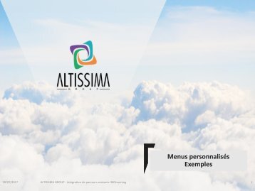 ALTISSIMA GROUP_EXEMPLES DE MENUS PERSONNALISES