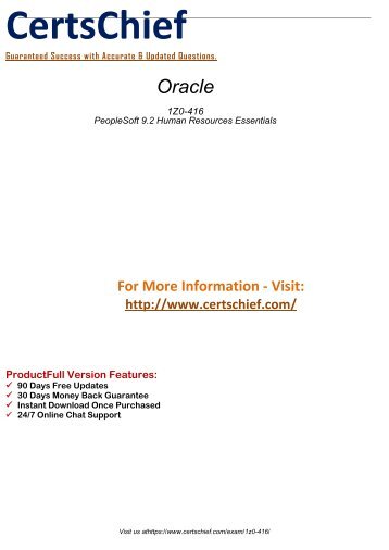 1Z0-416 Practice Exam Software