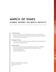 MOD Global Report on Birth Defects - March of Dimes
