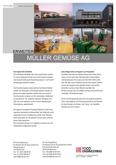 MÜLLER GEMÜSE AG - IE Engineering Group AG