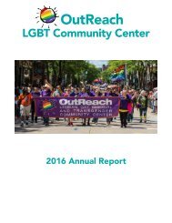 OutReach LGBT Community Center Annual Report