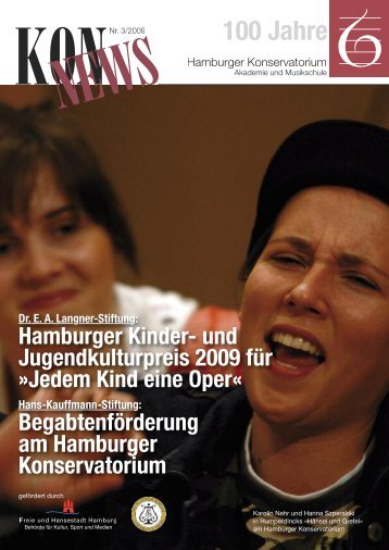 Jedem Kind eine Oper - Hamburger Konservatorium