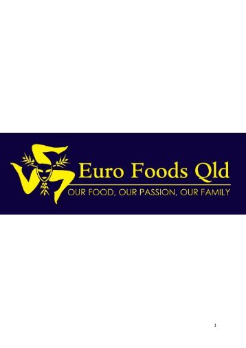 EuroFoods Qld - Product Catalogue 2017-2018