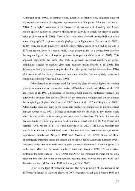 determination of genetic diversity between eggplant and its wild ...