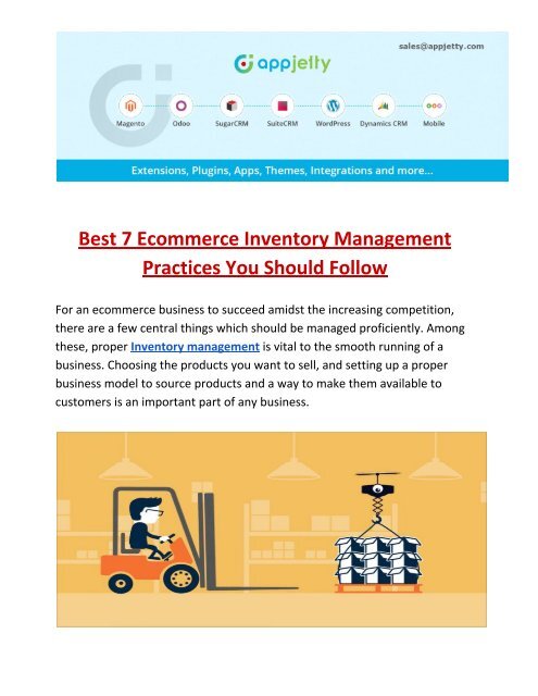 Best 7 Ecommerce Inventory Management Practices You Should Follow