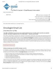 Oncologists Email List from Lake B2B