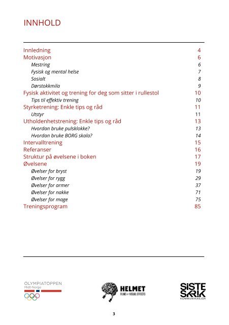 Treningsøvelser for rullestolbrukere