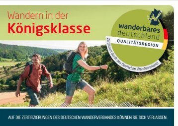 Qualitätsregionen Wanderbares Deutschland