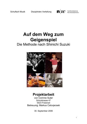 Auf dem Weg zum Geigenspiel - schulfachmusik.ch