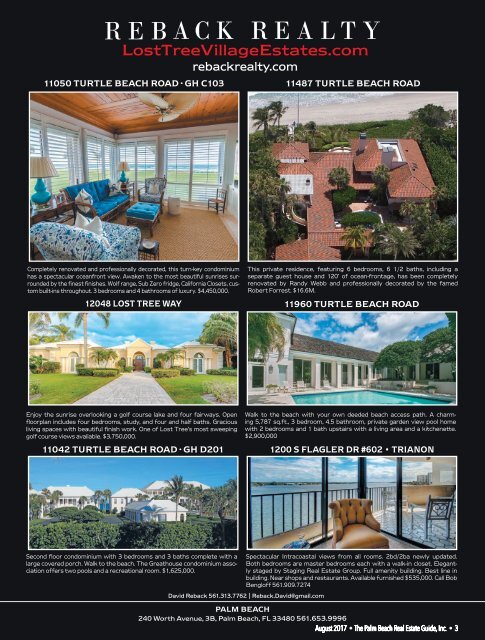 August 2017 Palm Beach Real Estate Guide
