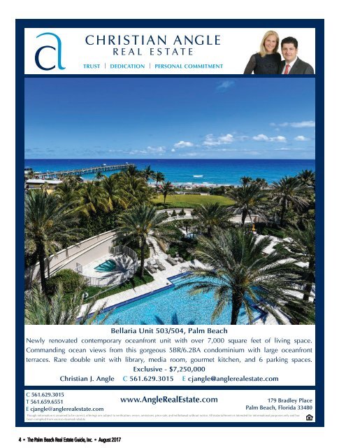 August 2017 Palm Beach Real Estate Guide