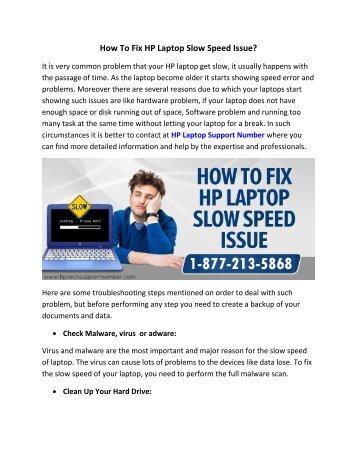 How To Fix HP Laptop Slow Speed Issue