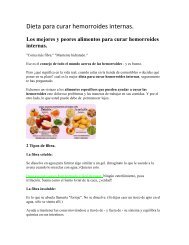 Dieta para curar hemorroides internas