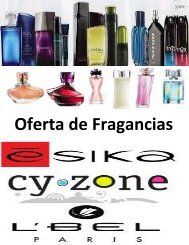 Catalogo de fragancias de Esika, Lbel y Cyzone