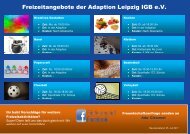 Freizeitangebote der Adaption Leipzig 2017 neu