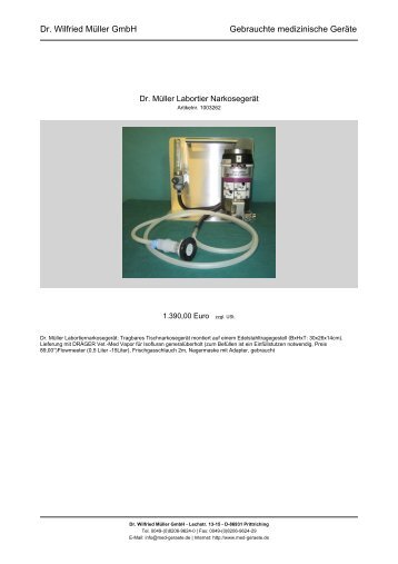 Download der Kategorie als PDF - Dr. Wilfried Müller GmbH