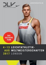 Das deutsche Team für die Leichtathletik-WM in London