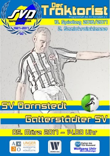 "Der Traktorist" - 13. Spieltag 2. Saalekreisklasse 2016/2017 - SV Dornstedt vs. Gatterstädter SV