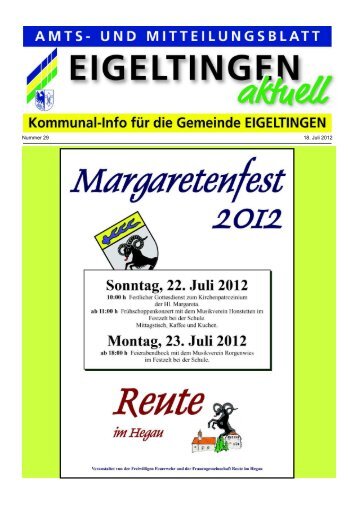 Nummer 29 18. Juli 2012 - Eigeltingen