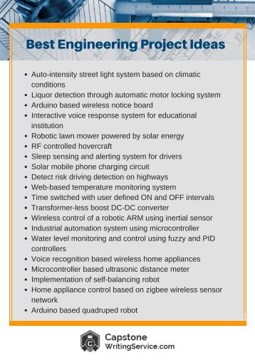 Best Engineering Project Ideas