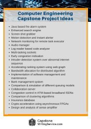 capstone project topics for mba marketing studies Computer Engineering Capstone Project Ideas