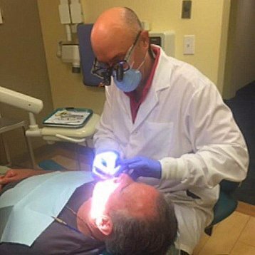 West Haven's top dentist Dr. Joseph D. Tartagni at work in Shoreline Dental Care