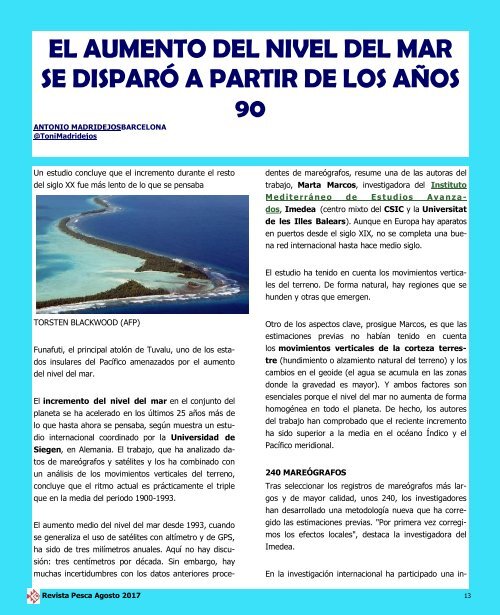 REVISTA PESCA AGOSTO 2017