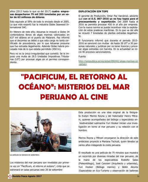 REVISTA PESCA AGOSTO 2017