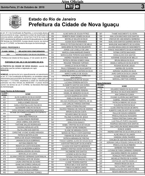 Atos Oficiais 4 - Prefeitura de Nova Iguaçu