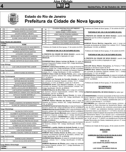 Atos Oficiais 4 - Prefeitura de Nova Iguaçu