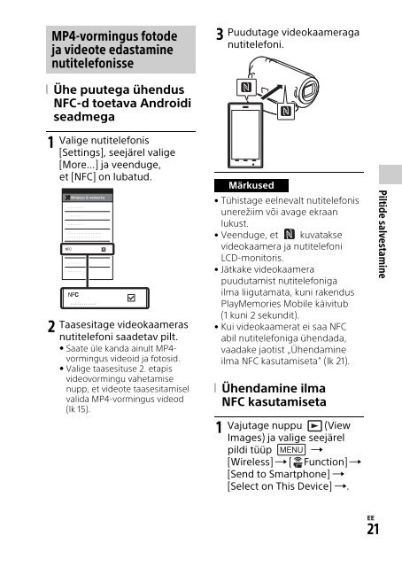 Sony HDR-CX405 - HDR-CX405 Consignes d&rsquo;utilisation Estonien