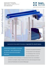 Stanzabfall-Förderband - teamtechnik Industrieausrüstung GmbH