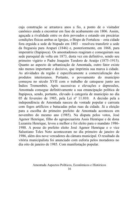 Conheça o Livro na Biblioteca Publica de Amontada Autor Gerson Vidal de Castro 