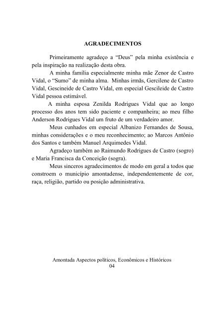 Conheça o Livro na Biblioteca Publica de Amontada Autor Gerson Vidal de Castro 