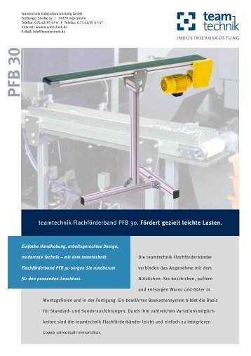 PFB 30 - teamtechnik Industrieausrüstung GmbH