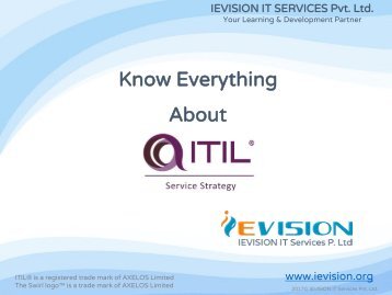 itil v3 foundation training certification course