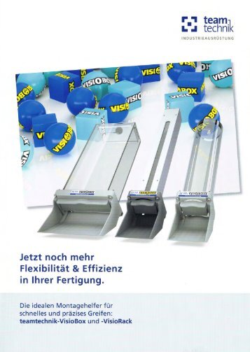 VisioBox Datenblatt - teamtechnik Industrieausrüstung GmbH
