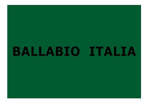 BALLABIO ITALIA GREEN
