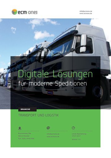 Lösungsbroschüre Logistik