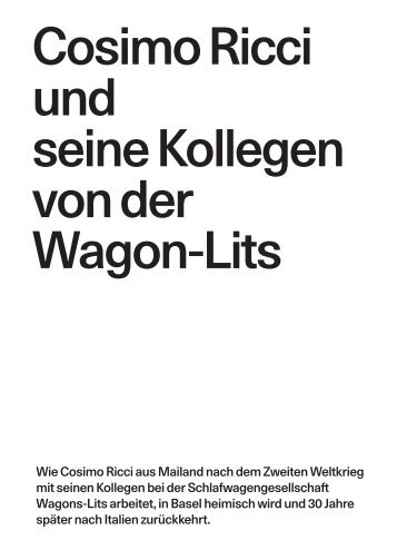 Cosimo Ricci und seine Kollegen von der Wagon-Lits