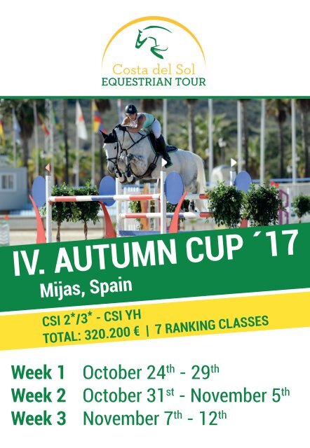 +++ Costa del Sol Equestrian Tour  +++ Autumn Cup +++