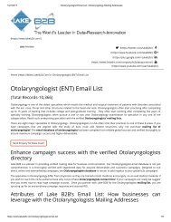 Otolaryngologist Email List from Lake B2B