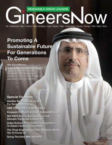 Renewable Green Leaders Magazine: Promoting a Sustainable Future for Generations to Come by Dubai Electricity and Water Authority (DEWA)