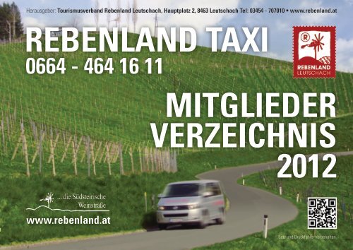 MITGLIEDER VERZEICHNIS 2012 REBENLAND TAXI