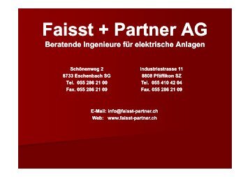 R di F i uedi Faisst Ruedi Faisst - Faisst+Partner AG
