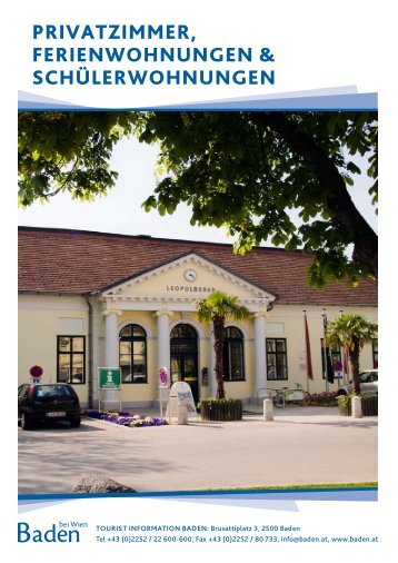 privatzimmer, ferienwohnungen & schülerwohnungen - Baden