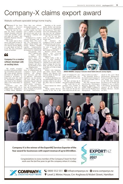 Waikato Business News July/August 2017