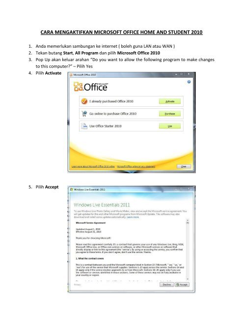 tutorial mengaktifkan microsoft office