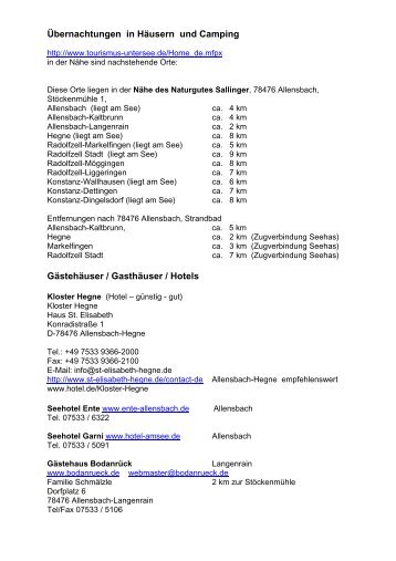 Übernachtungen in Häusern und Camping - Bildhauerkurse ...